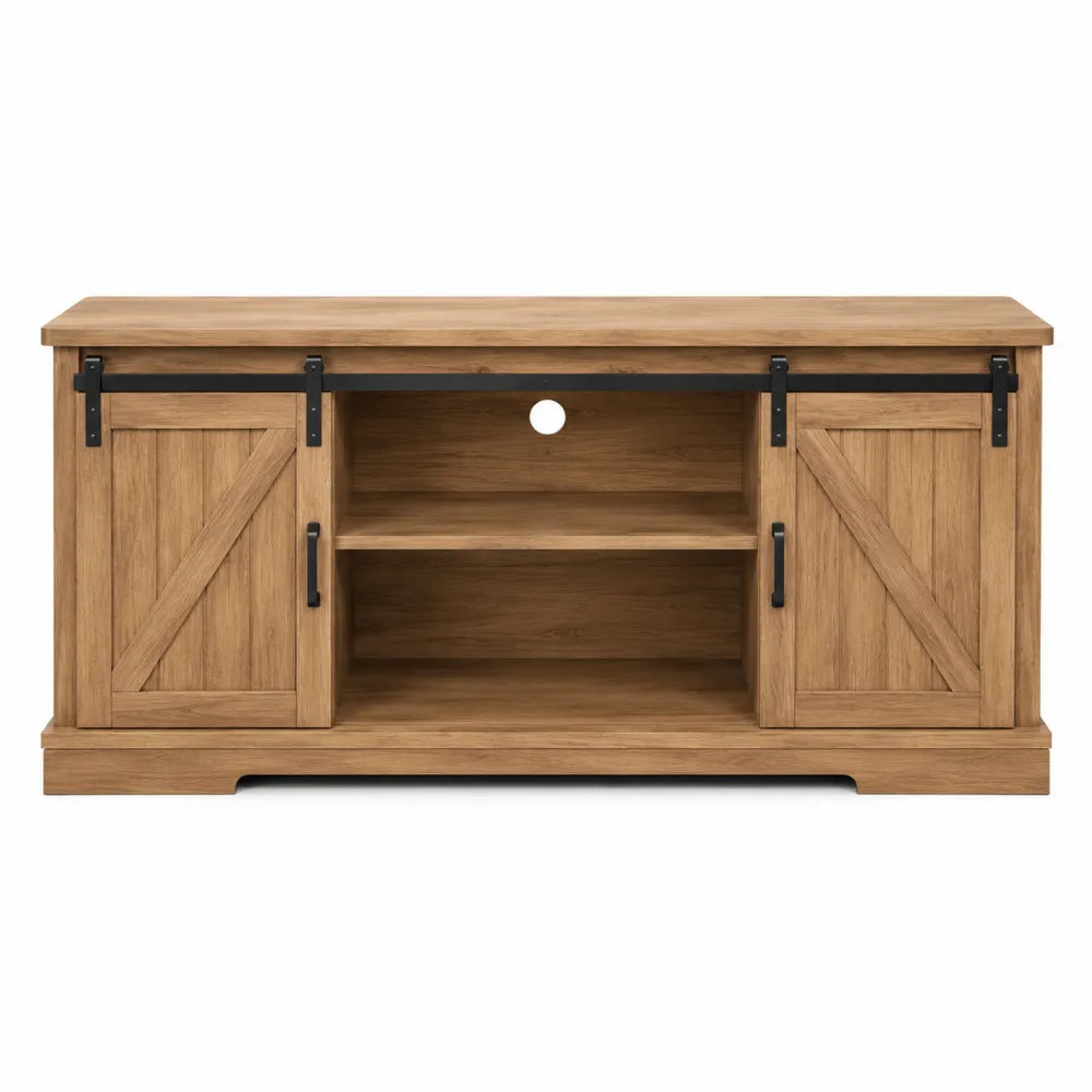 Mueble de madera con puertas deslizantes 120x40x50 cm